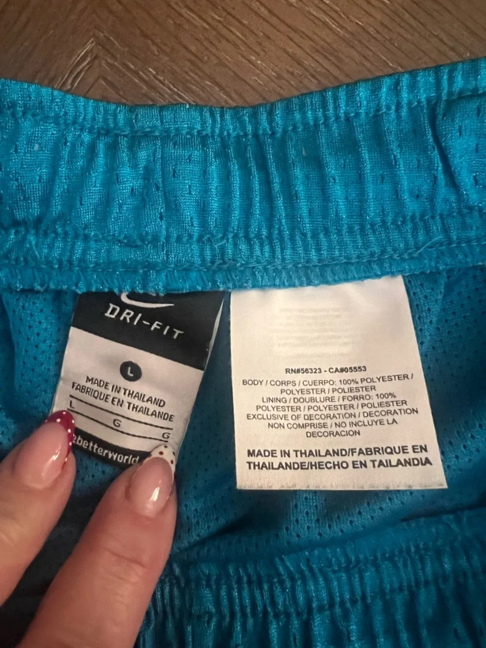 Nike Dri-FIT Mesh Basketball Shorts Size L Teal - Picture 4 of 7